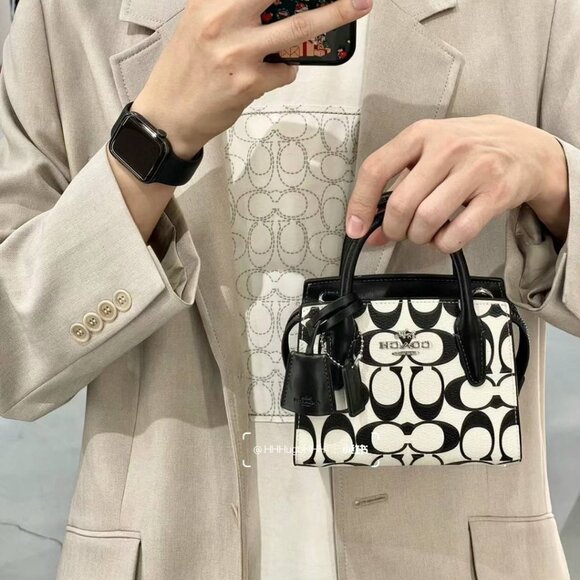 COACH Andrea Mini Carryall In Signature Canvas CO973 - Picture 7 of 11